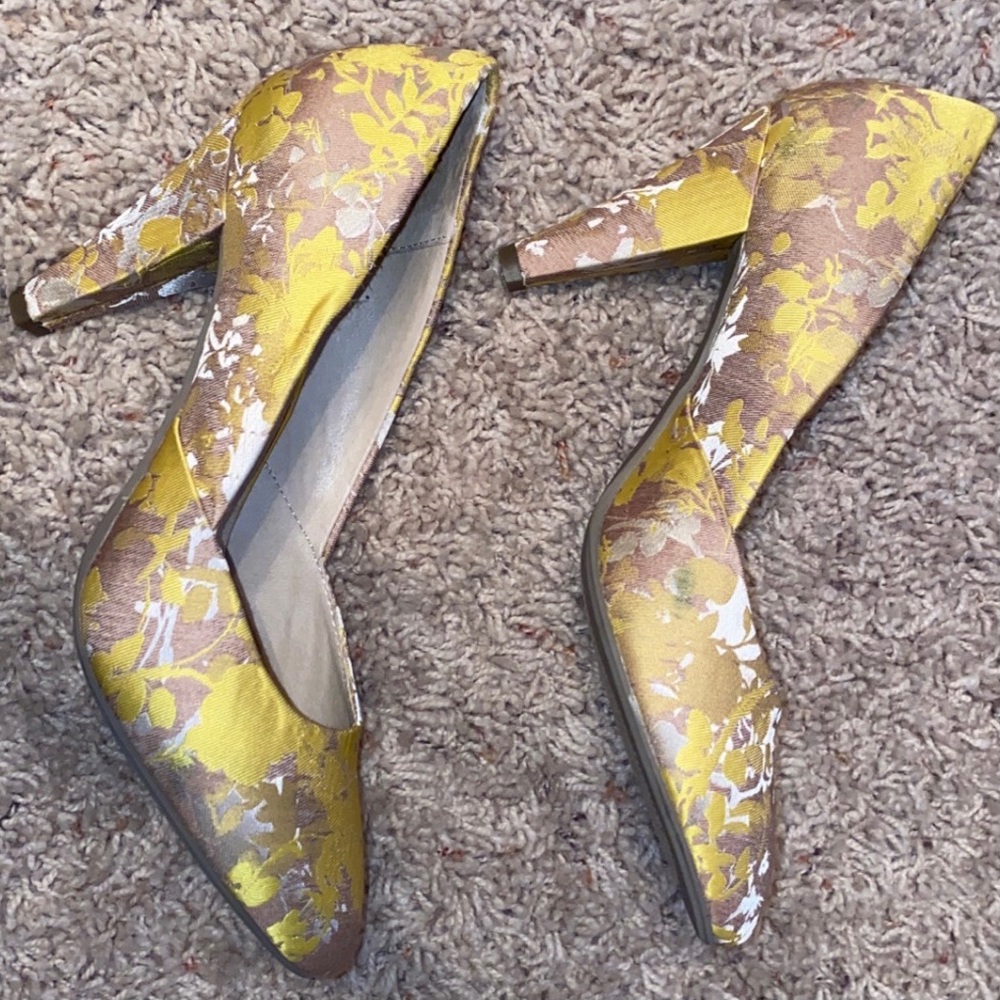 Seychelles Yellow Heels from Anthropologie